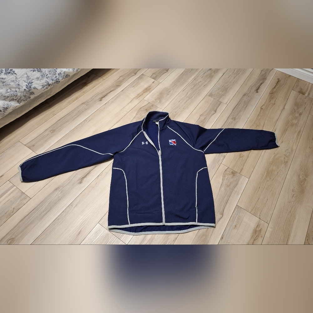 Mens Kitchener Rangers Under Armour Navy Blue Warm Up Jacket Size Medium